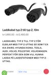 Laddkabel typ 2  -  10m 1 fas 32A