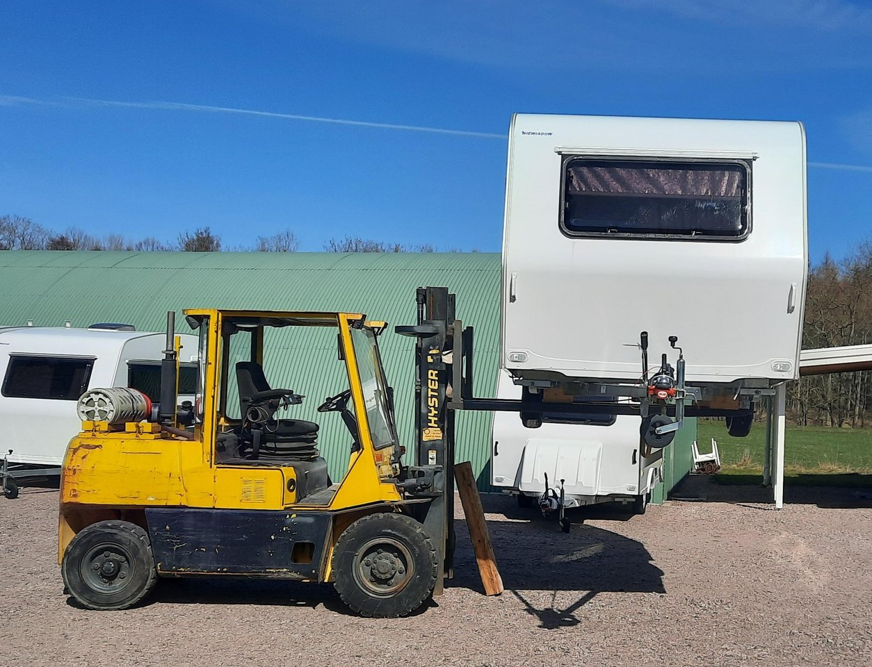 Gaffeltruck Hyster  4 ton  gasol