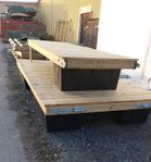 Flytbrygga 4 x 2 m med landgång
