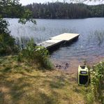 Flytbrygga 4 x 2 m med landgång.( ny)