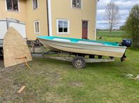Båt, trailer Volvo penta 4takt 7,5hk