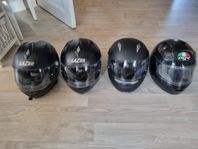 MC-ställ, hjälmar, ryggskydd, MC-stövlar, mm