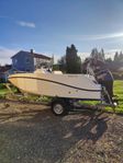 Quicksilver active 505 open. suzuki df80-19 80 trailer