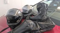 Hjälm Caberg Drift - Stövlar TCX-S Speed - Skinnbyxor