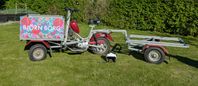 Flakmoped med släp