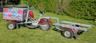 Flakmoped med släp