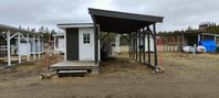 Stort spiketält med carport till salu – Nalovardo Camping