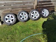 sommardäck på lättmetallsfälg 14"