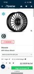 Vossen  HF8 gloss black 22tum i nyskick 