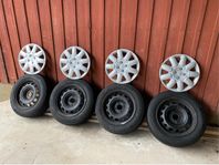 Däck & fälg 15 tum 4x108 i bra skick 