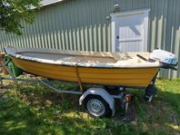 Båt inklusive 5hk yamaha 4t motor och 80 kärra