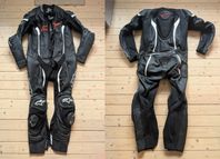 Kläder, skinnställ, skydd, handskar, skor, regnställ, mc-lås