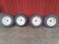 14 tums fälgar med däck 5x112,  gamla mercedes