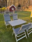 Campingbord med fyra stolar