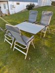 Campingbord med fyra stolar