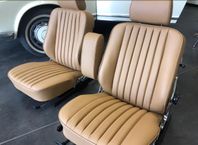  Mercedes W107 / R107 säten i läder– Nyrenoverade