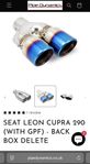 Pipe dynamics Seat Leon cupra 290 BACK BOX DELETE