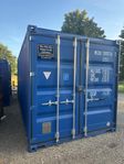 Ny container levererat med kranbil