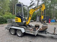 Minigrävare  Wacker Neuson EZ17 med släpvagn