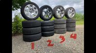 Diverse begagnade däck på fälg till VW