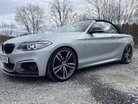 Fin BMW 220 i cab M Sport Sv såld, lågmil, nybes 10/4
