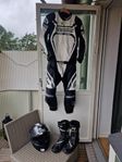 Alpinestars 2 delat skinnställ+stövlar+hjälm