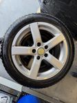 4st. 17" (120x5) alufälg med Michelin