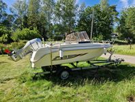 Högarodd BR 480 med honda 80Hk med bromsad fogelsta trailer 