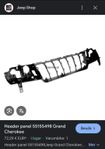 Jeep Grand Cherokee Stötfångare Framskärm Innerskärm Grill