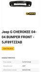Jeep Grand Cherokee Stötfångare Framskärm Innerskärm Grill