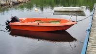 TEST-MAR Styrpulpetbåt, Mercury 40hk, Båtvagn