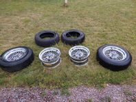 4 St krom ekerfälgar 7J15, bultcirkel 5x112 inkl. däck