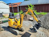 JCB 8008 -17 + Tipp släp med ramp