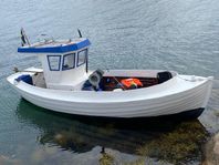 Bohus-Julle 1974, trä/inplastad/motor SABB perfekt för fiske