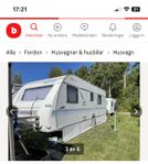Husvagn på säsongsplats. 