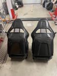 Porsche GT3 stolar 2010 kolfiber / svart skinn