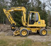 Komatsu pw110r engcon, redskap o tippkärra