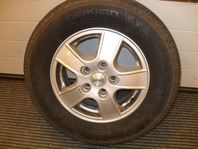 4 st. Fina beg. C-däck, sommar, 215/70R15C med alu-fälg.
