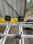 Båtrailer  4000kg med extra hjulaxel 