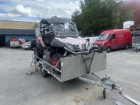 4hjuling med bandsats och släp