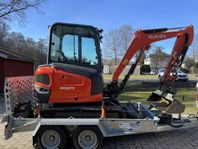 Grävmaskin uthyres, Kubota KX027-4.