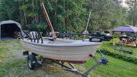 crescent 434. ny motor. Tk-kärra. fiskeutrustad