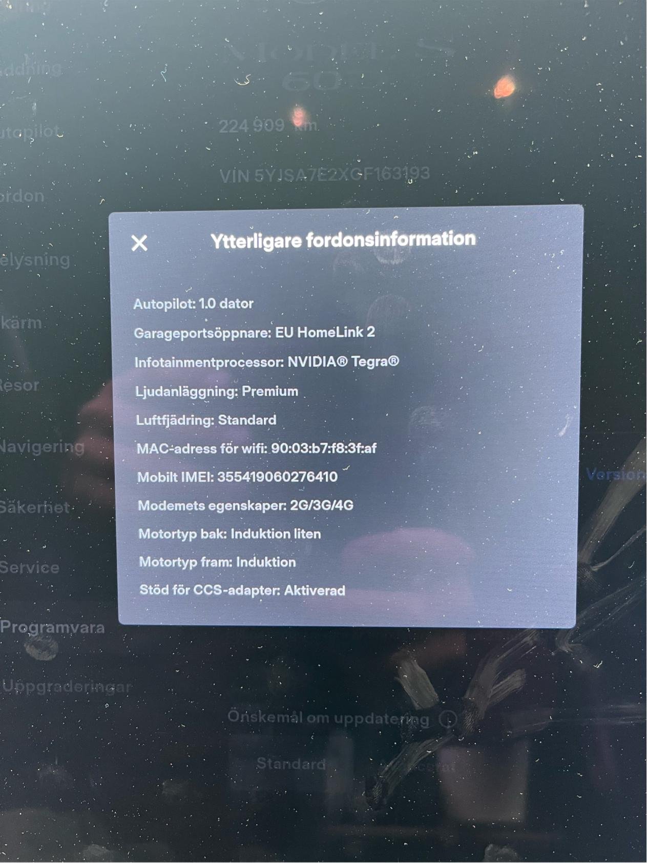 Tesla Model S 60D, 313hk, 2016