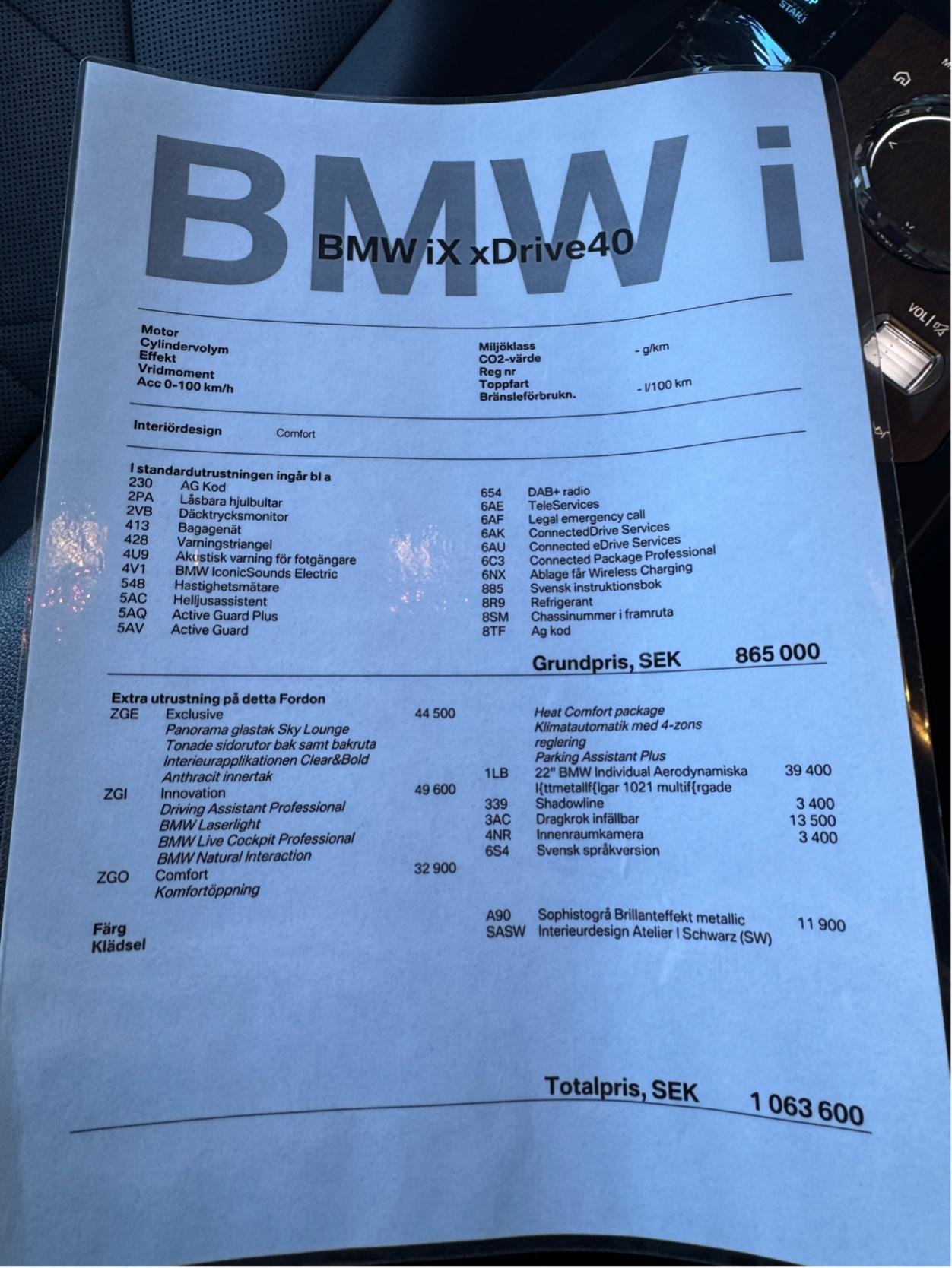 BMW iX xDrive40, 326hk, 2022