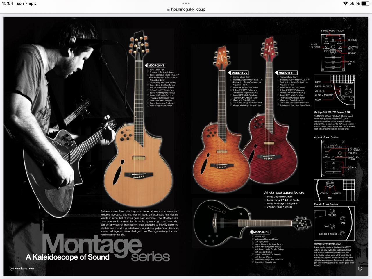 Ibanez Montage gitarr