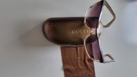 Solglasögon Gucci, rektangulära, bruna spräckliga