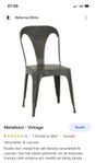 Danska stolar i metall, Tolix liknande, vintage