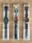 Oanvända Swatch klockor samlarobjekt 1987-1995