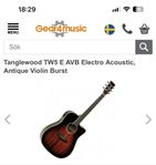 Helt ny Tanglewood TW5 E AVB Electro Acoustic