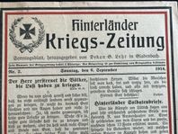 Tysk Krigstidning från WW1 - Järnkors